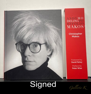 SIGNED CHRISTOPHER MAKOS ANDY WARHOL MODELING PORTFOLIO 2022 1st ED NEW HC SHOWN