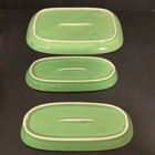 Vintage Majolica Style Japan Corn Cob Serving Platter + Two Plates Green Yellow — photo 4