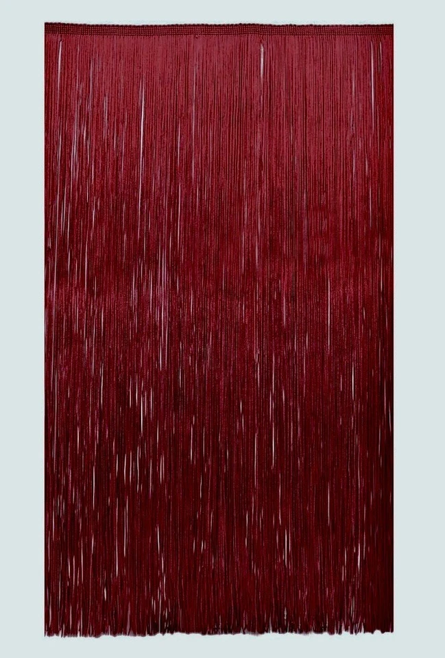 DÉCOPRO 18 inch Chainette Fringe Trim, Color# E10 - Dark Wine Red [5 Yards] - Image 2 of 2