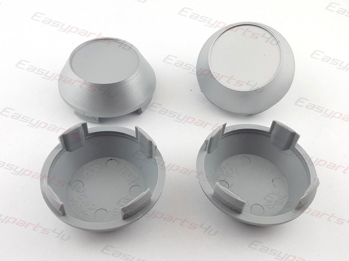 Set Of 4 Alloy Wheel Hub Centre Caps - 68mm / 56mm Size, Grey Plastic, For Audi & Alustar Wheels 5 thumbnail image
