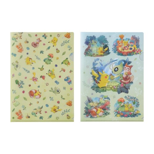 Pokemon Center Original Mori No Okurimono A4 Size Clear File Folder 2pc