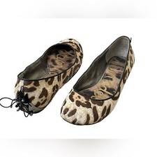 SAM EDELMAN Joya Animal-Print Calf Hair Ballerina Flats