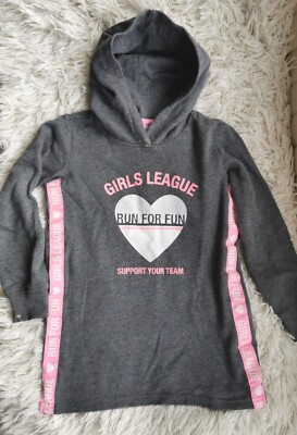 Dopodopo Mädchen Hoodie in Gr. 122 Grau Sportlich Modisch Baumwollmischung