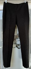 J. Mclaughlin Black Textured Side Zipper Pants, Size 4/ 29. Made In USA