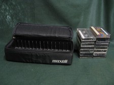Maxell Case Logic 15 Cassette Tape Storage case w tapes XLII90 TDK SA90 80s