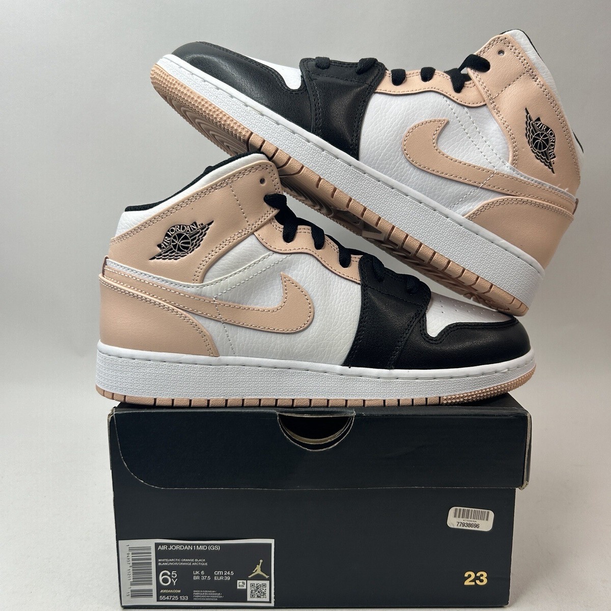 Nike Air Jordan 1 Mid Retro GS “Crimson Tint/ Artic Orange” 554725
