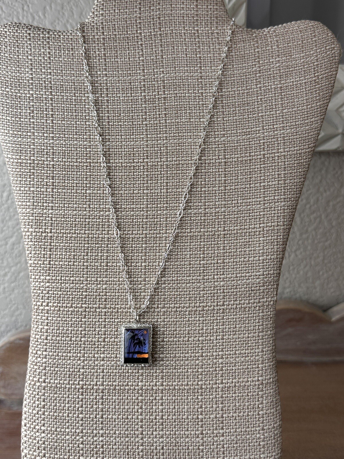 Vintage Blue Morpho Butterfly Wing 2 Sided Scenic Pal… Gem