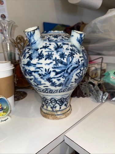 Chinese Antique Blue and White Porcelain Jar Pot Vase 18th Century - Picture 16 of 19