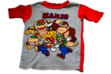 Super Mario Tee Shirt Boys Size 8 Short Sleeve Wear 2011 Snug Fitting Kids