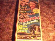 SARATOGA INSERT POSTER '37 JEAN HARLOW CLARK GABLE