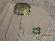 Vintage All Irish Linen Handkerchief 2 Ladies Full Size 8" x 8" NOS 50s Tag