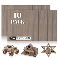 10 Pack Walnut Plywood Sheets 12x12x1/8 Inch, 3mm Plywood for Laser Cutting ...
