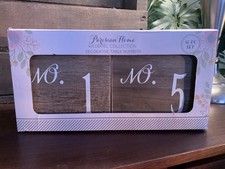 Table Top Decoration for Wedding Numbers 1-10 Real Wood Parisian Home , IN BOX