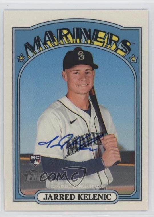 2021 Topps Heritage High Number Real One Jarred Kelenic Rookie Auto RC 0q21