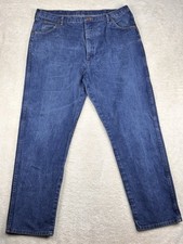 Vtg Wrangler Mens Jeans 42x34 Cowboy Cut 13MWZPW Blue Denim Rodeo Made In USA