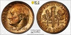 1964 Roosevelt Silver Dime PCGS MS65FB OG UNC Mint Set Toned 40th Anniv. Holder