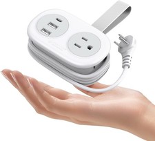 Travel Power Strip, 3.7FT Small Extension Cord, Portable Power Strip Flat Plug