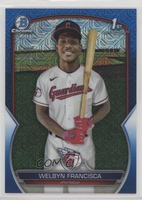 2023 Bowman Chrome Prospects Mega Box Blue Mojo Refractor Welbyn Francisca 0ge4