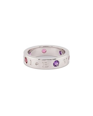 Bulgari 18K 0.15 Ct. Tw. Diamond & Amethyst Ring Women's  55