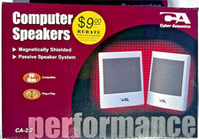 Cyber Acoustics Computer Speakers Magnetic Shield CA 2.2 New in Box
