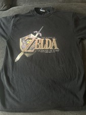 1999 The Legend of Zelda T Shirt Ocarina of Time N64 Medium Double Sided Promo