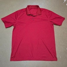 Ariat Tek Heat Series Red Western Short Sleeve Polo Shirt Men's Size Large