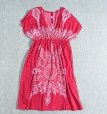 Christina Love XL Beautiful Melon Color Mandala Print Empire Waist Dress Beach