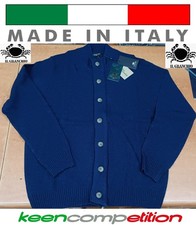IL GRANCHIO CARDIGAN GIACCA MAGLIONE UOMO ZIP LUNGA E BOTTONI MISTO LANA ITALY