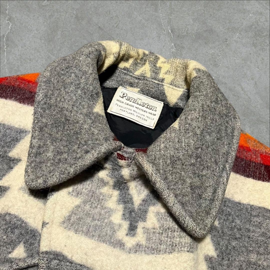 Pendleton Vintage Native Pattern Wool Jacket L 70… - image 8