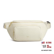 Fanny Packs for Women, Leather Crossbody Bags for Women Trendy, Small Beige
