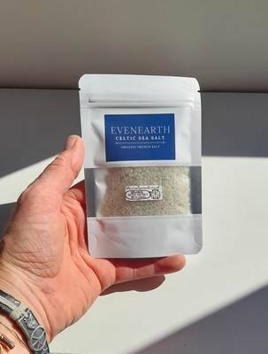 EvenEarth Premium Organic Celtic Sea Salt 50 Gram Pouch 