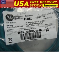 NEW Allen Bradley 1585J-M8HBJM-10 Ethernet Media Patch Cord 10m 600v-ac