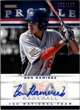 2013 USA Baseball 15U National Team Profile Signatures #13 Ben Ramirez Auto /100