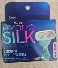Schick Hydro Silk Sensitive Skin Razor 5 Blades 4x