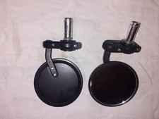 MOTORCYCLE MIRRORS HANDLEBAR BAR END ADJUSTABLE MIRRORS BLACK