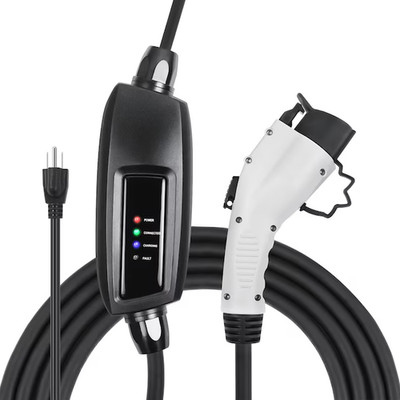 Lectron Level 1 Electric Vehicle Charger 16A 110V 21ft J1772 NEMA 5-15 EV