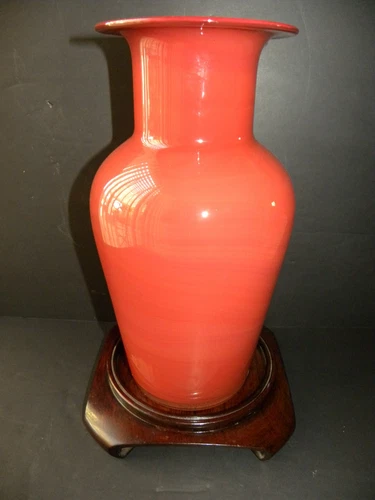 A Rare  Vintage Signed & Labeled Barovier & Toso Murano Baluster  Glass Vase