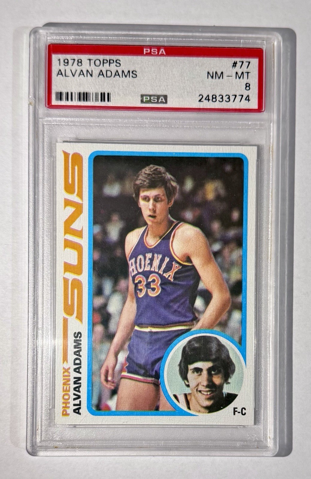 1978 Topps Basketball #77 Alvan Adams PSA 8 NM-MT Phoenix Suns Vintage Card