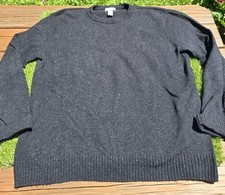 Mens Dockers Blue White Speckle Crewneck Sweater XL Cotton Blend