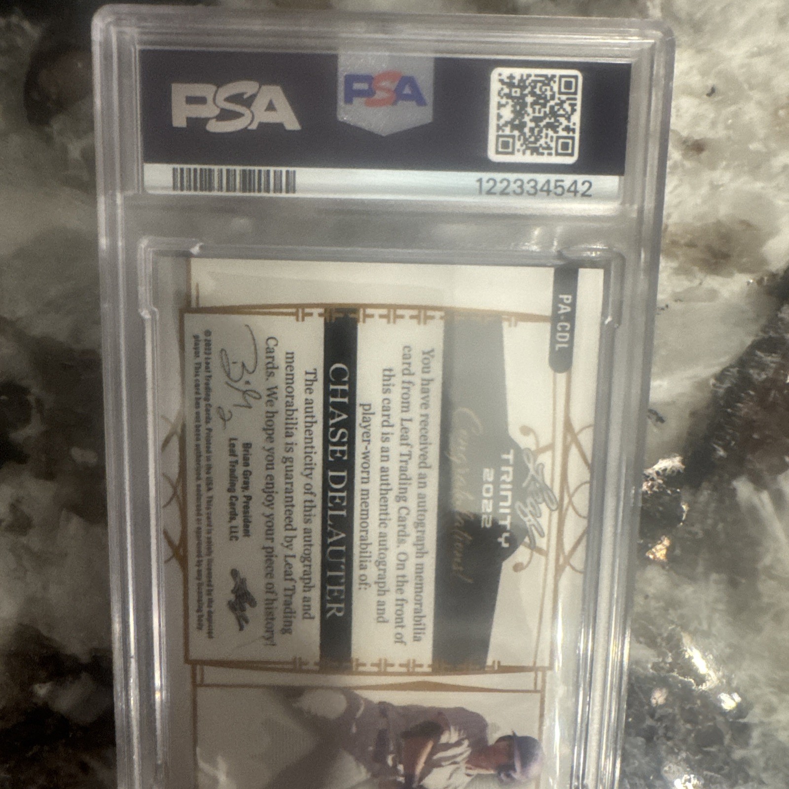 Holiday sale ! 🔥 Trinity Chase Delauter RC Auto Patch Silver Foil #/99 PSA 8 view 5