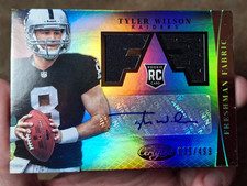 2013 PANINI CERTIFIED FOOTBALL FRESHMAN FABRIC TYLER WILSON AUTO CARD /499 #338