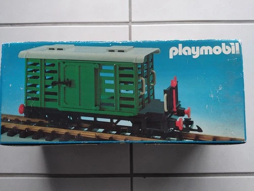 4101 PLAYMOBIL SYSTEM VINTAGE TRAIN LGB : Wagon Bestiaux (V.1 de 1980/81 - 1983)