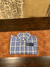 Holderness Bourne Men's Large Aberdeen Blue The Andrews Shirt MSRP 165