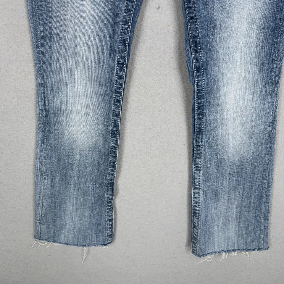 Miss Me Jeans Womens 27 Blue Signature Boot Embellished Back Pockets Denim - Image 3 of 4