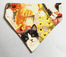 Over Collar Slide On Pet Dog Cat Bandana Scarf CUTE KITTY-CATS  SMALL