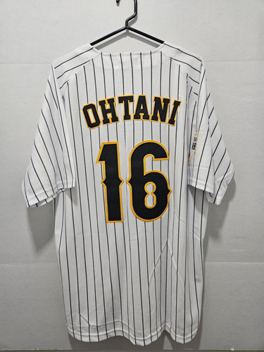Headgear Tribute Shohei Ohtani #16 Japan Style Nadelstreifen Trikot weiß 2XL - Bild 3 von 14