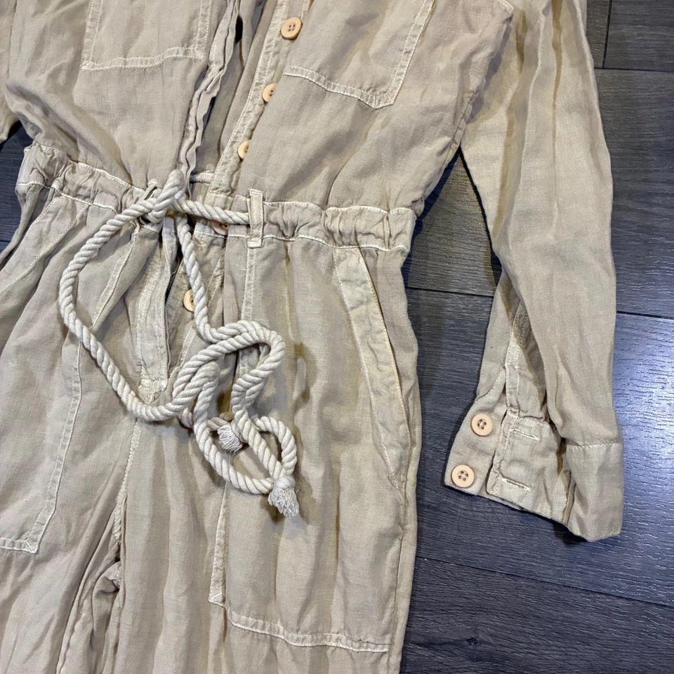 Комбинезон Free People Quinn комбинезон S на пуговицах с длинным рукавом бежевый универсальный стиль - Изображение 3 из 4