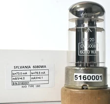 6080WA Sylvania Black Plate AVO Type 160 Qty 1 Pc #5160001