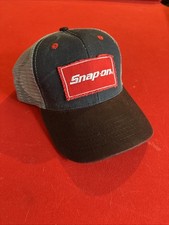 Snap-On Logo Baseball Cap Blue, Gray, Red Lettering Snapback Trucker Hat