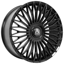 22x9 Azad Wheels Azv07 Gloss Black Floating Cap Rims 4pcs